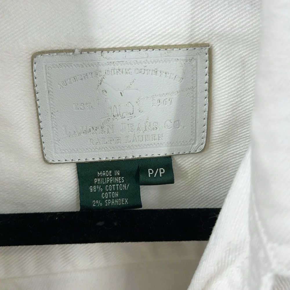 Lauren jeans, Ralph Lauren, white denim trucker jacket SP - Picture 7 of 11
